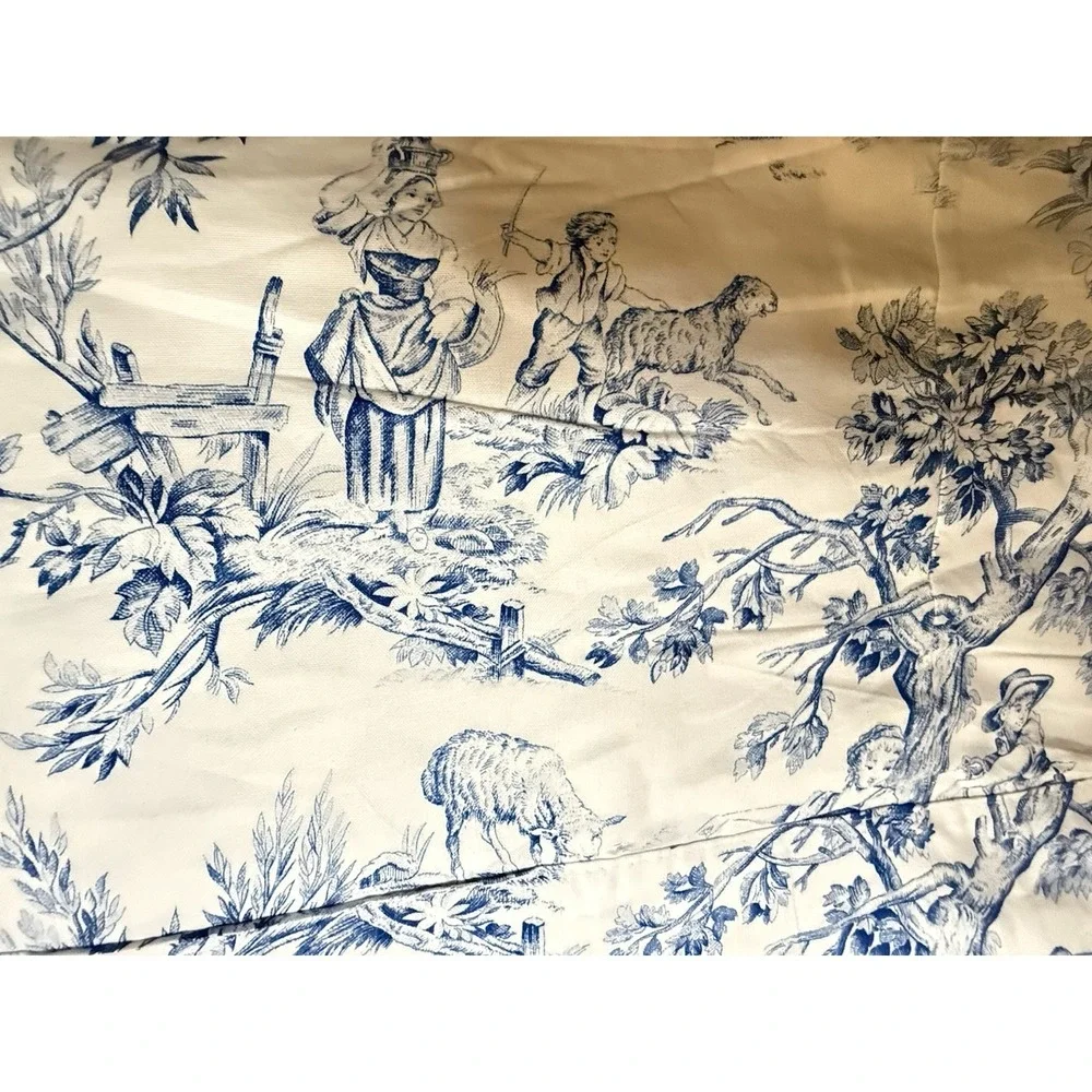 Set Of 3 Valance Curtains Curtains Classic Toile De Jouy French Countryside Euro